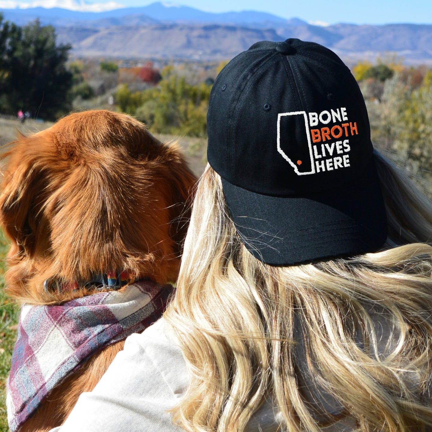 Bone Broth Lives Here - Embroidered Baseball Cap