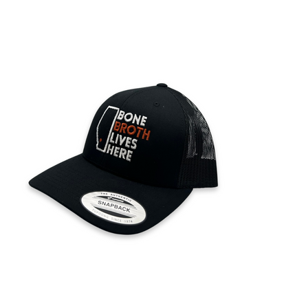 Bone Broth Lives Here - Embroidered Baseball Cap